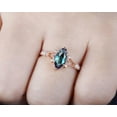 thumbnail image 3 of Marquise Alexandrite Engagement Ring, Unique June Birthstone Wedding Promise Ring, 14K Rose Gold Silver Ring Gift for Women, 3 of 5