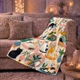 thumbnail image 6 of Whimsical Cat Collage, Cozy Pet Portrait Pattern, Warm Flannel Blanket for Living Room and Bedroom with Detailed Artwork, Cat Lovers Just Because Gift, Pet Lover Home Decor, 6 of 9
