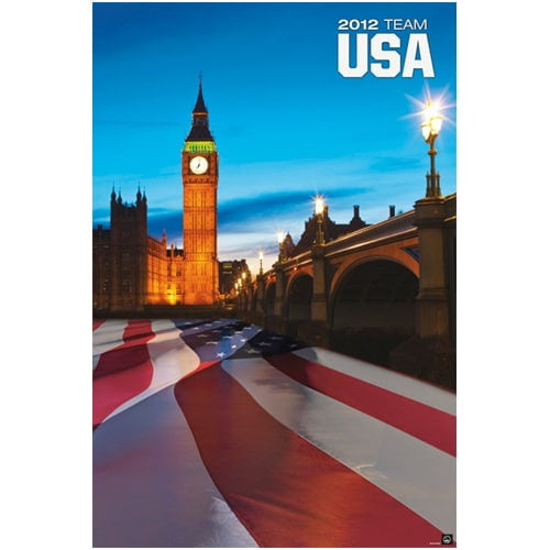 Team USA 24'' x 36'' Flag Over Thames Olympics Poster - Walmart.com