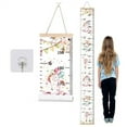 thumbnail image 3 of TIELUTT Growth Chart For Kids Canvas Height Chart Ruler Removable Hanging Wall Ruler Measurement Corner Fence Post Bracket Woodworking Punch Locator 4ft Metal Fence Post Survey Marker T Posts for Fen, 3 of 6