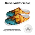 thumbnail image 6 of KLL Deep Yellow Colorful Sunflower Pattern Adult Unisex Cozy Slippers,Fuzzy Slip-on Slippers TPR Sole Slippers Comfort Plush Home Footwear for Indoor & Outdoor-35/36, 6 of 7