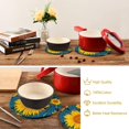thumbnail image 6 of SKYSONIC Botanical Sunflower Pot Holders Trivets, 2 Pcs Heat Resistant Trivets,Yellow Blue Flowers Cotton Thread Weave Mats for Hot Pads Pans Pot Bowl Teapot for Kitchen Decor, 6 of 7