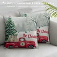 thumbnail image 3 of PHYHOO Christmas Farmhouse Pillow Covers Have with Christmas Tree Sign Winter Holiday Rustic Home Décor Linen Cushion Case White, 3 of 5