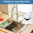 thumbnail image 5 of Uxcell 1 Pack Kitchen Sink Hole Cover, 1.77" Stainless Steel/Plastic Faucet Hole Cover, Silver/Black, 5 of 6