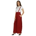 thumbnail image 3 of Bimba Stylish Solid Dungaree For Womens Adjustable Strap Loose Rayon Romper Pants, 3 of 6