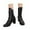 Black, variant on Fashion Women's Solid Ankle Boots Lace Up Short Booties with Square Heels for Autumn Wear