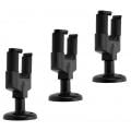 3Pcs Guitar Wall Hooks Plastic Black Universal Mounting Brackets Stands for Ukulele Bass