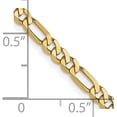 thumbnail image 4 of Avariah Diamonds Solid 14K Yellow Gold 3.5mm Flat Figaro Chain - 18", 4 of 8