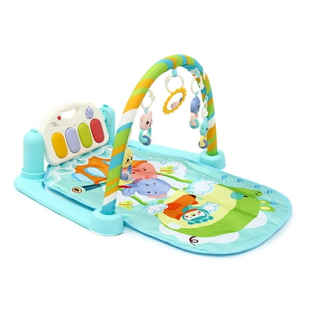 Baby Gym Fitness Playmat Lay Play Music Lights Fun Piano Activity Toy Christmas Gift 3 in 1 Newborn Baby Multifunction Play Mat Music Piano Fitness Gym Activity