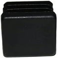 thumbnail image 3 of Springhouse 12 Pack: 1" Square Black Plastic Plug Tube End Cap for Metal Tubing 1x1 Inch Fence, Glide Insert for Pipe Post, Chairs and Furniture, 3 of 4
