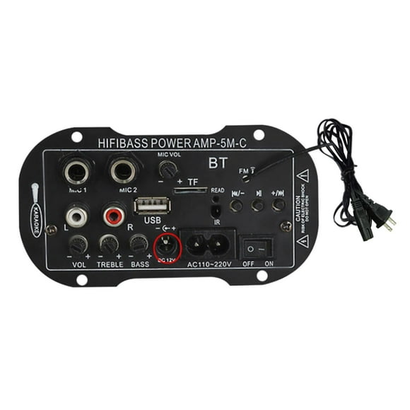 Audio Board Stereo Audio Amp Dual Channel Bass And Control for Home School Theater Speakers