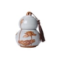 thumbnail image 1 of Gourd Tea Caddy With Airtight Lid And Carrying Handle Ceramic Loose Tea Storage Tin For Coffee Sugar, Nuts, Herb, Spice, 1 of 6