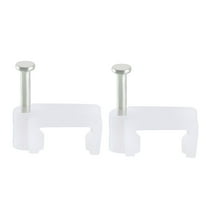 200pcs Flat Cable Clip Nail Coaxial Tacks Wire Clips 10mm White