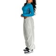 thumbnail image 6 of Seyurigaoka Women Casual Long Cargo Pants Solid Color Wide Leg Pockets Drawstring Loose Pants, 6 of 9