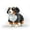 Bernese Mountain Dog, variant on PuffPurrs German Shepherd Plush Toy, Lifelike Seated Dog Stuffed Animal Companion, Handmade Display Piece, 11 in / 28 cm, Thoughtful Gift for Pet Lovers