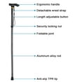 thumbnail image 5 of Folding Walking Canes Collapsible Trekking Pole Adjustable Height Portable Stick Tall Aluminum Alloy Lightweight Travel Hiking Staff Anti Slip Grip Men Women Seniors Ergonomic Handle Anti Slip, 5 of 9