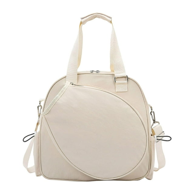 Bolsa para raquetas de tenis, bolsa para raquetas de bádminton, bolso deportivo, portátil para mujer, mochila ligera y elegante para exteriores. Blanco
