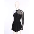 thumbnail image 6 of MSemis Women's Gymnastic Leotard Costume Figure Ice Skating Dance Dress Black XXL, 6 of 6