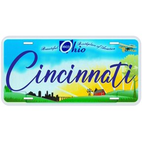 Cincinati OH TAG07 Novelty Car Auto License Plate