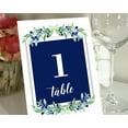thumbnail image 1 of Darling Souvenir Double Sided Print Elegent Table Numbers Floral Wreath Table Top Cards Wedding Decorative-4" x 6" (1 to 12), 1 of 4