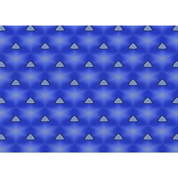 Ahgly Company Indoor Rectangle Patterned Blue Ribbon Blue Area Rugs, 6' x 9'