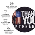 thumbnail image 3 of Vsdgher Veterans Day2 Print Leather Coasters for Drinks, Durable Drink Coasters 4 Set for Tabletop Protection, Luxurious Home Décor and Housewarming Gift-Round Shape, 3 of 6