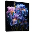 thumbnail image 2 of Designart "violet Black Iridescent Irises I" Floral Floater Framed Canvas Wall Art, 2 of 7
