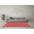 thumbnail image 3 of Ahgly Company Machine Washable Indoor Rectangle Abstract Red Modern Area Rugs, 7' x 10', 3 of 4
