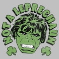 thumbnail image 2 of Women's Marvel St. Patrick's Day Hulk Not A Leprechaun  Graphic Tee Athletic Heather Large, 2 of 4