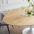 thumbnail image 6 of 78 inch Dining Table, Oval, Natural Brown White, Wood, Metal Steel, Modern Contemporary Mid-Century, Kitchen Room Cafe Bistro Restaurant Hospitality, 6 of 6