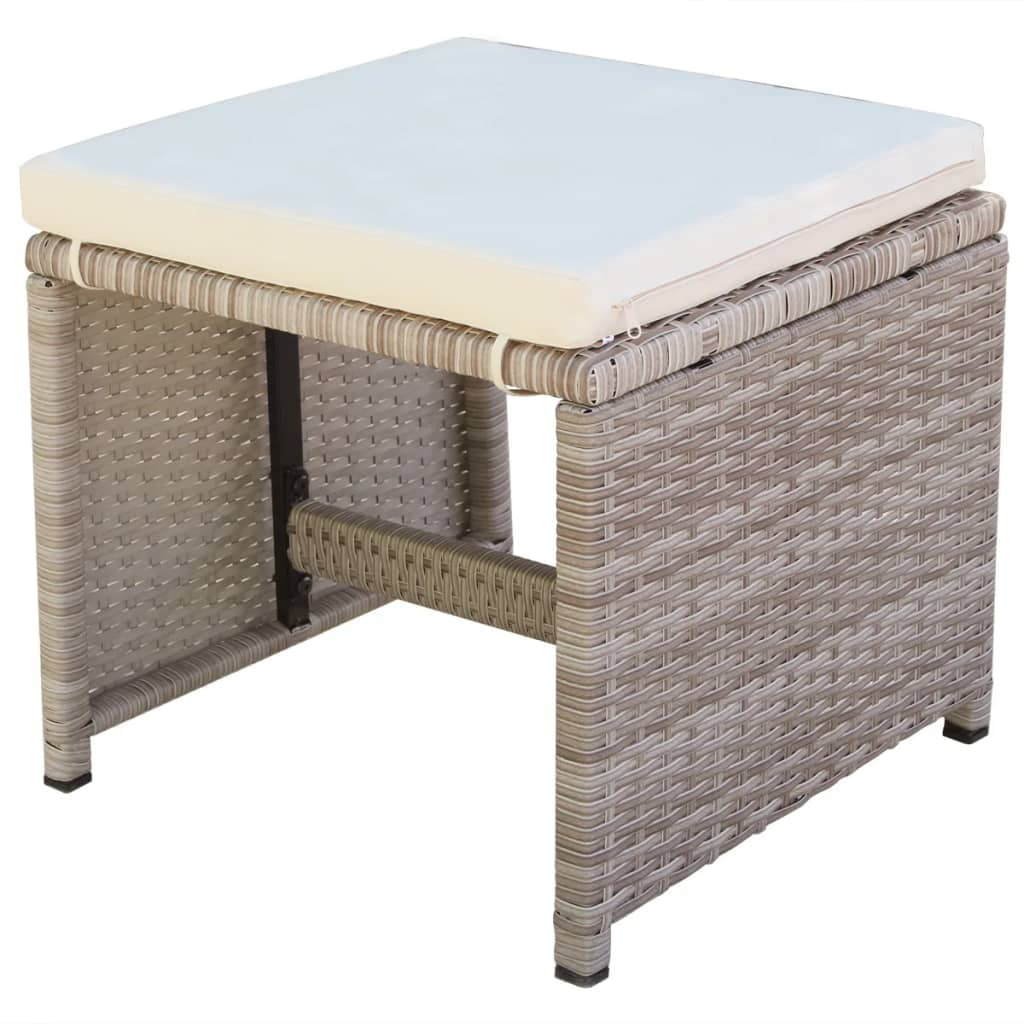 Kepooman 5 Pcs Patio Rattan Dining Table Sets with Glass Table for Outdoor Garden, Beige Kepooman 5 Pcs Patio Rattan Dining Table Sets with Glass Table for Outdoor Garden, Beige