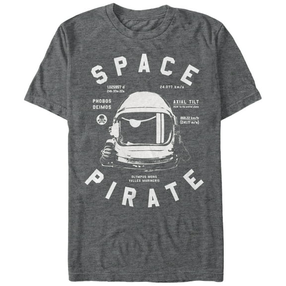 Men's Lost Gods Space Pirate Astronaut Graphic Tee Charcoal Heather Large