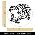 thumbnail image 2 of Fat Cute Leopard Gecko Lizard Reptile Self-Inking Rubber Stamp Ink Stamper - Brown Ink - Medium 1 Inch, 2 of 7