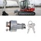 thumbnail image 2 of 1700100023 1700100052 H806 Interruptor de encendido con 2 llaves para excavadora Takeuchi, interruptor de encendido, 2 of 5