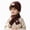 M033-Coffee, variant on NOLDARES Kids Winter Hat Scarf Set for Girls Boys, Toddler Knit Beanie Hat & Neck Warmer Sets with Warm Cotton Lined Pom(M033-Red)