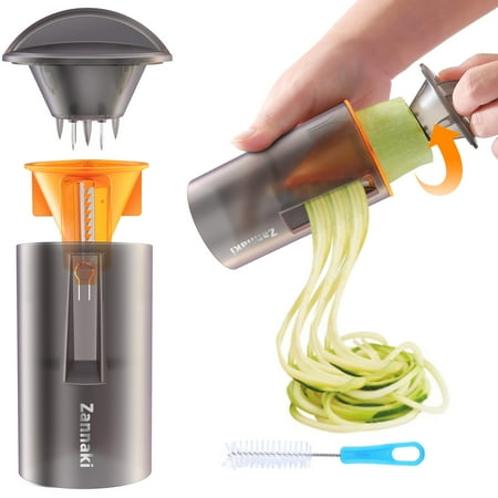 Potato Brush - Zannaki Spiralizer Pasta Noodle Maker Spiral Zucchini Spaghetti Potato Cutter Vegetable Slicer Apple Peeler Cleaning Brush, Kitchen Tool for Health & Diet Food