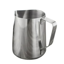 Tswift Stainless Steel Milk Frothing Pitcher, 3.4 Oz / 100 Ml, Espresso Cappuccino Latte Art Jug, Dripless Spout, Dishwasher Safe, Barista Tool for Home Café, Mirror Finish, 1X Coffee Cup