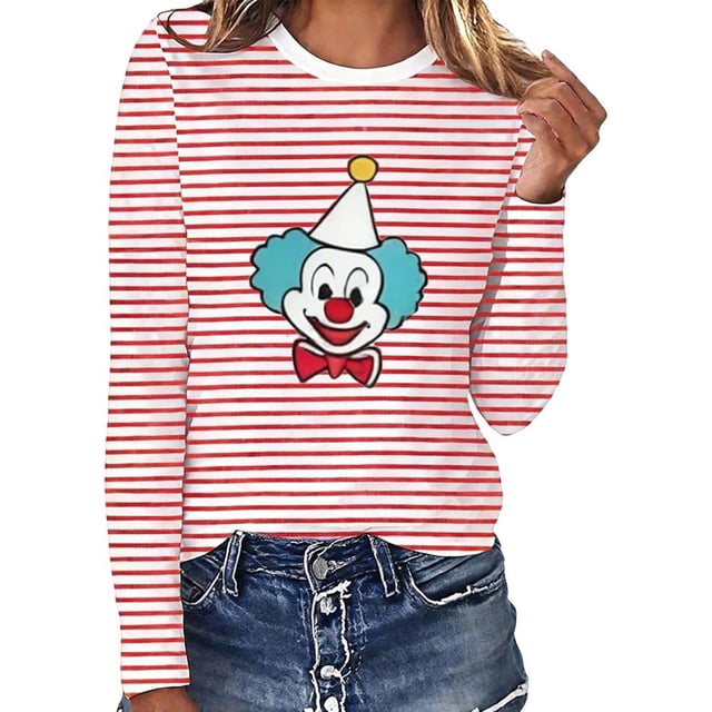 T-shirts à Manches Longues pour Femmes, Décontractés, à Rayures Imprimées, Manches Raglan, Col Ras du Cou, pour Usage Quotidien, Hauts Actifs à Manches Longues pour Femmes