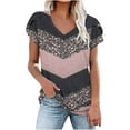 thumbnail image 2 of DPTALR T-shirt Imprimé pour Femmes Col en V Ample, 2 of 4