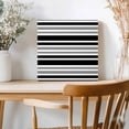 thumbnail image 2 of Framed Canvas Wall Art for Living Room Gray Black Stripes Wall Decor, Contrast Striped Aesthetic Paintings for Bedroom Office Kitchen Bathroom, Ready to Hang Artwork Wall Pictures 8x8 Inch, 2 of 9