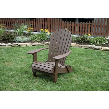 Hdpe Lumber Weathered Wood POLY LUMBER Rolled Seating Heavy Duty EVERLASTING Lifetime PolyTuf HDPE AMISH CRAFTED Folding Adirondack Chair ()