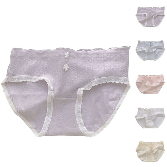 NAISIBABY Big Girls Brief Panty, Super Soft Breathable Cotton Stretch Underwear Gray 9-16T
