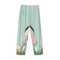 thumbnail image 5 of Junzan Men'S Pajama Pants White Bunny Bottom And Easter Eggs Sleepwear Pants Pj Bottoms Drawstring And Pockets, 5 of 9