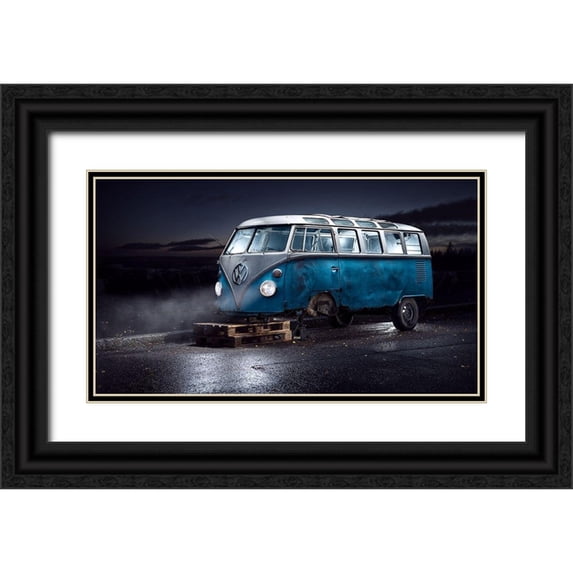 Damsten, Petri 18x12 Black Ornate Wood Framed with Double Matting Museum Art Print Titled - VW Kleinbus