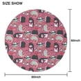 thumbnail image 6 of Cute Hedgehog and Animals Round Tablecloth 60"x60",Wrinkle Wipeable Table Cloth for Kitchen Dining Room Picnic Patio Party, 6 of 6