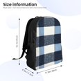 thumbnail image 2 of Single Side Full Backpack 16.1×11.8×4.5in Large Capacity Breathable Shoulder Belt Leisure Simple And Strong Bearing Capacity Slateblue Buffalo Plaid Check Tartan Scotland_2, 2 of 8