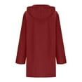 thumbnail image 4 of RYRJJ Women's Long Rain Jacket Waterproof Rain Coat with Hood Outdoor Lightweight Raincoats Windbreaker Outwear(Wine,XXL), 4 of 8