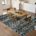 thumbnail image 3 of Garvee 10'x13' Modern Tribal Geometrial Area Rug Washable Rug, Non Slip Low Pile Rugs Stain Resistant Indoor Printed Carpet for Living Room Bedroom Home Office, Black, 3 of 7