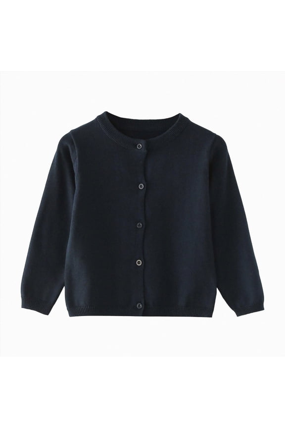 Girls' 3T 4T 5T 6T 7T Toddler Long Sleeve Knit Sweater Solid Button Up School Uniform Cardigan Outerwear,Sizes 5-6 Years