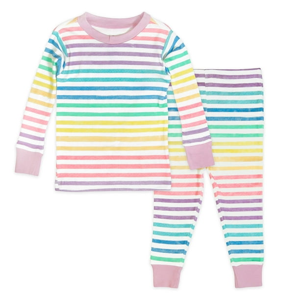 Rainbow Stripe 2-piece Pajama